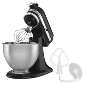 KitchenAid Classic tilt-head mixer onyx black flat beater blends batter
