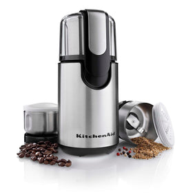 KitchenAid coffee grinder onyx black unit with one-touch grinding