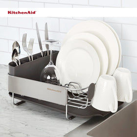 KitchenAid compact dish rack assembly without tools.