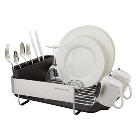KitchenAid compact dish rack featuring rust-resistant wires.