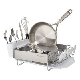 KitchenAid compact dish rack side view highlighting compact footprint
