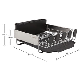 KitchenAid compact dish rack soft non-slip feet protect countertops.