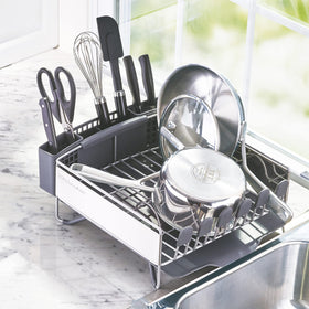 KitchenAid compact rack with rust-resistant wires dries dishes efficiently.