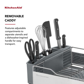 KitchenAid flatware caddy with adjustable compartments for organized utensils