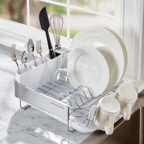 KitchenAid dish rack soft non-slip feet protecting countertops