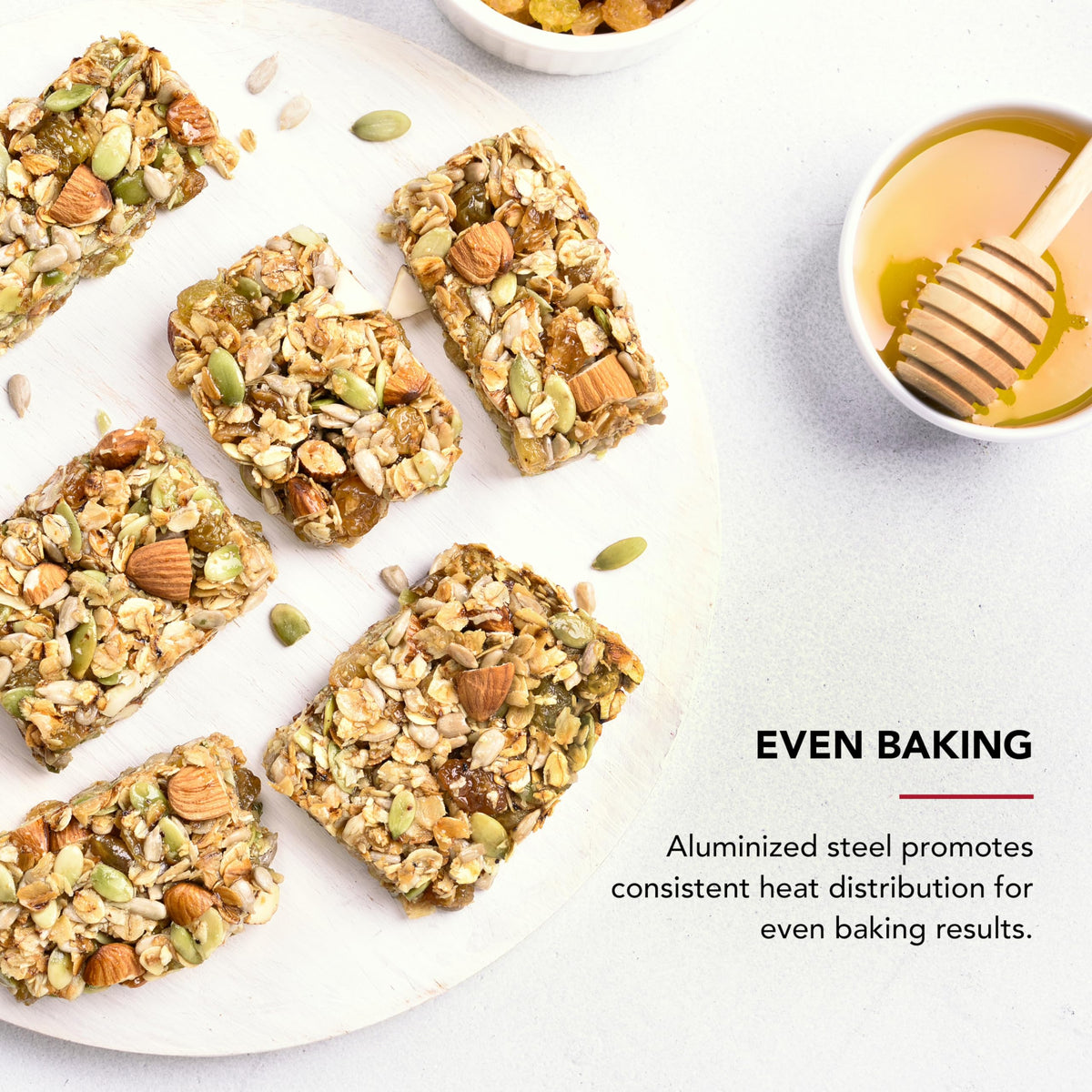 KitchenAid dishwasher-safe pan for simple cleanup after meals.