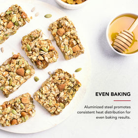 KitchenAid dishwasher-safe pan for simple cleanup after meals.