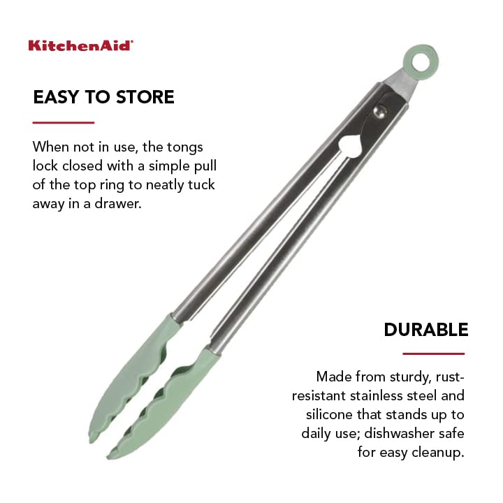 KitchenAid tongs are dishwasher safe for quick cleanup after meals.