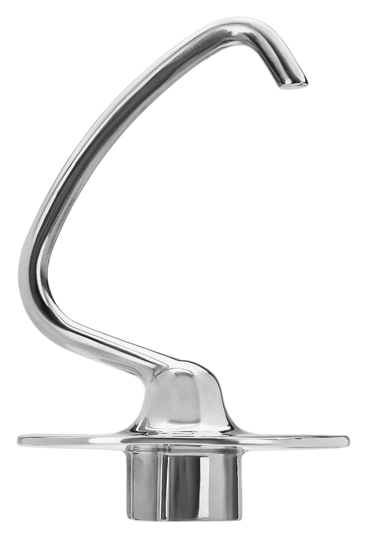 KitchenAid stainless steel dough hook for 4.5–5 qt mixers enhances kneading and cleanup