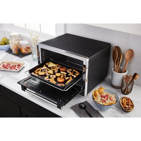 KitchenAid nonstick interior simplifies cleaning after cooking sessions.
