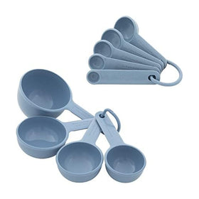 KitchenAid easy-to-read measuring cups and spoons in Blue Velvet with clear markings.