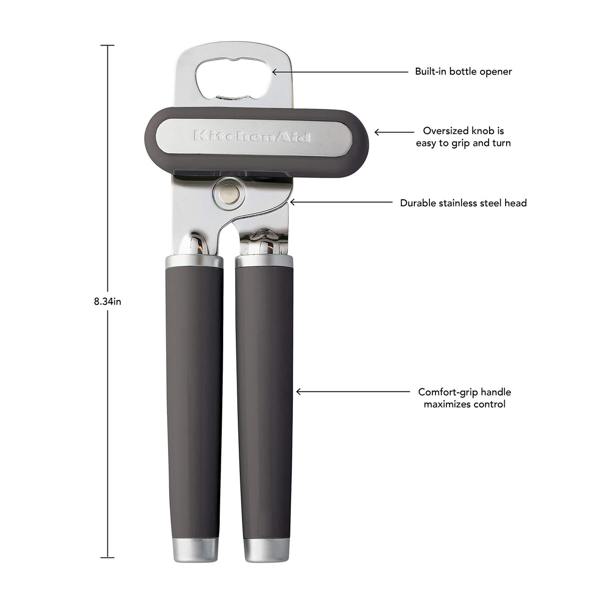 KitchenAid easy turning knob enabling effortless can opening