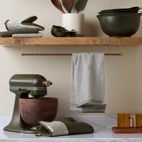 KitchenAid Evergreen vegan leather hanging loop for storage