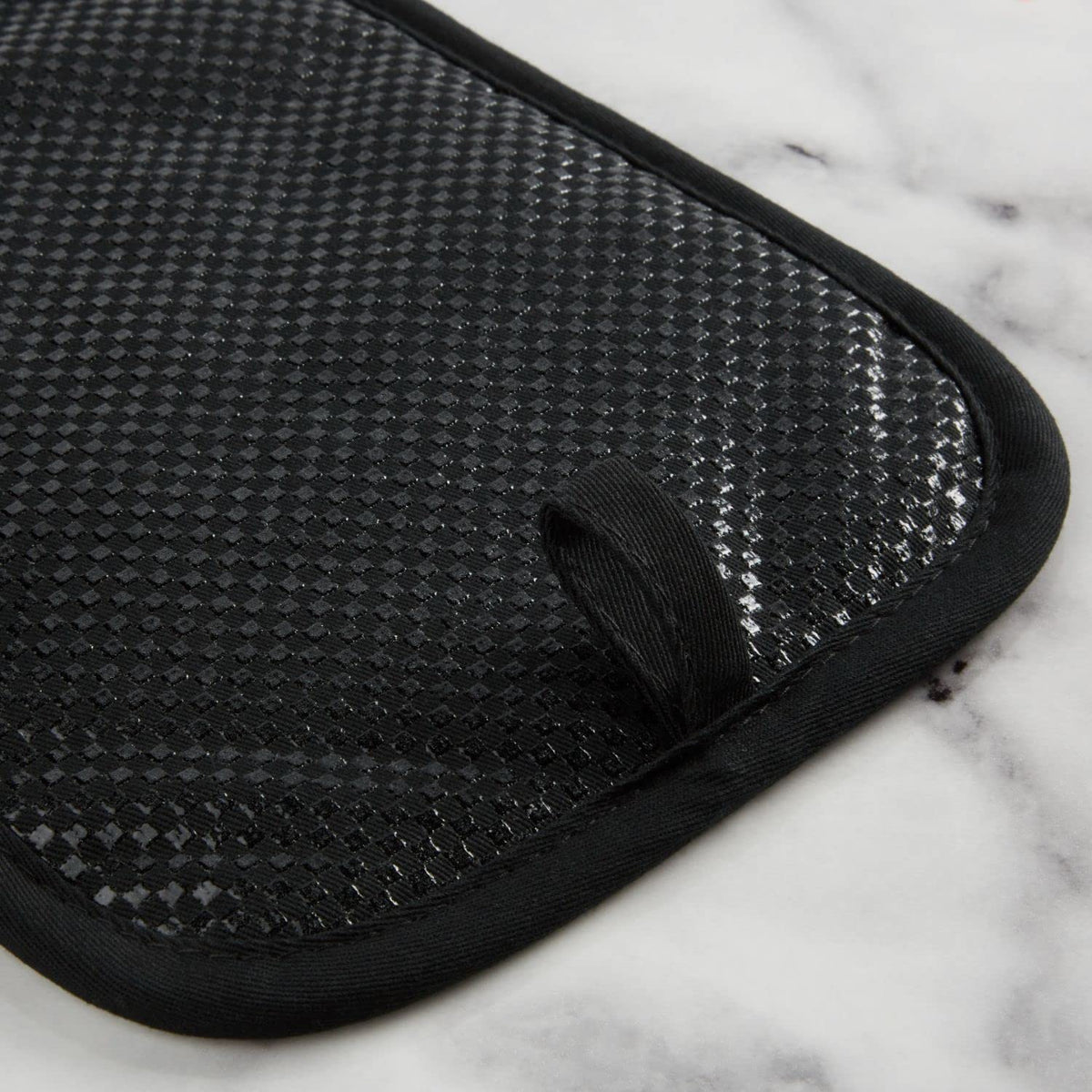 KitchenAid Gingham grip closeup shows printed silicone for slip resistance.