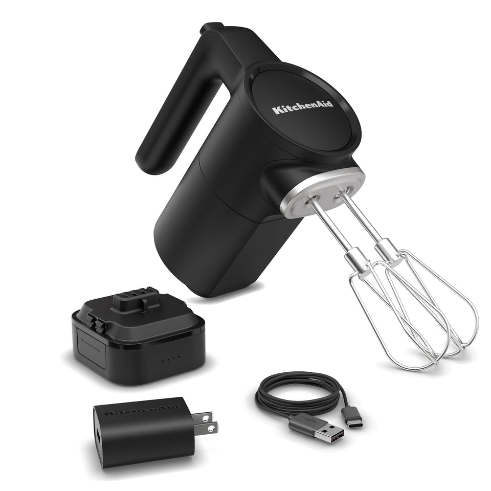 KitchenAid Go cordless hand mixer with battery included for flexible cooking anywhere