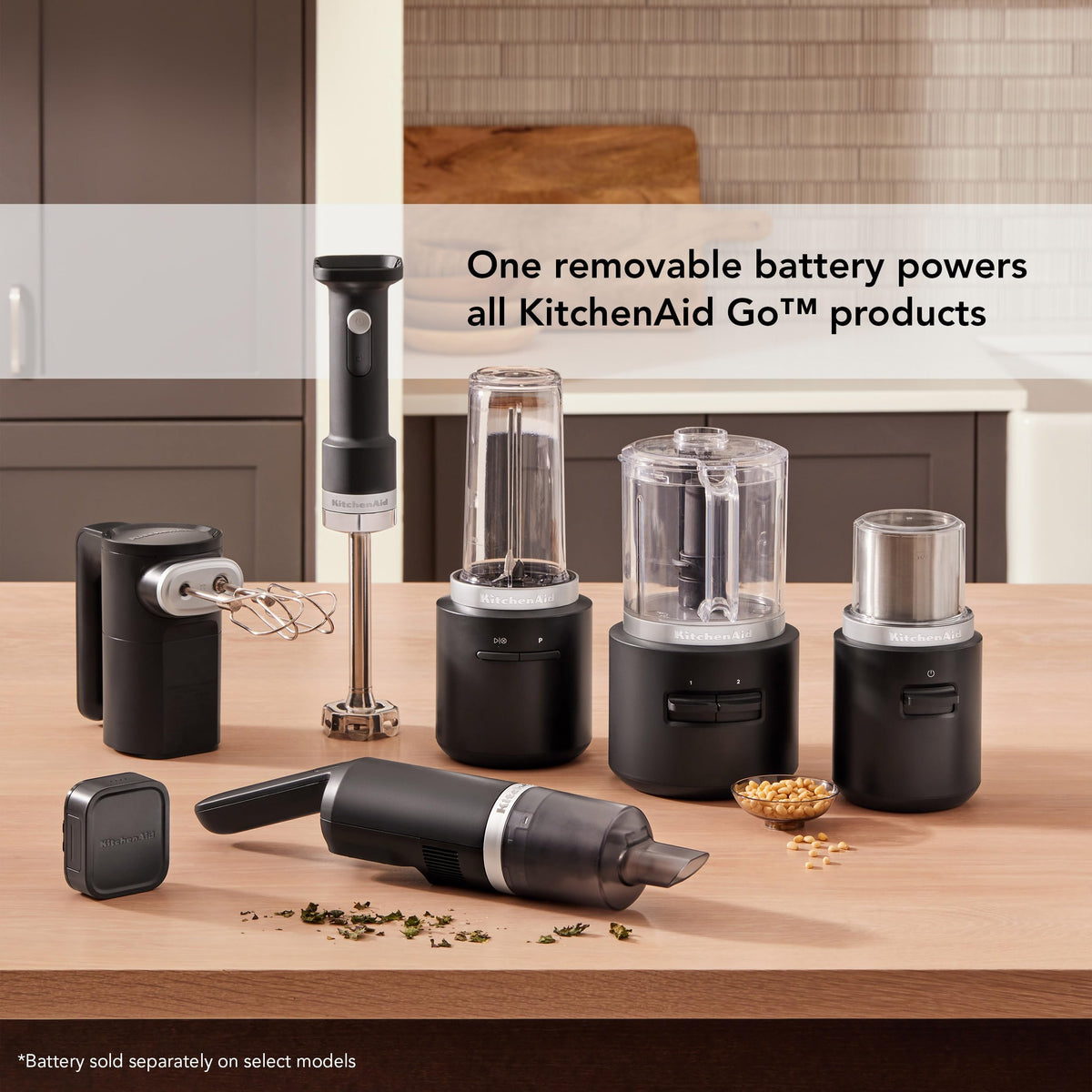 Complete kit includes battery, beaters, USB-C cable, and charger