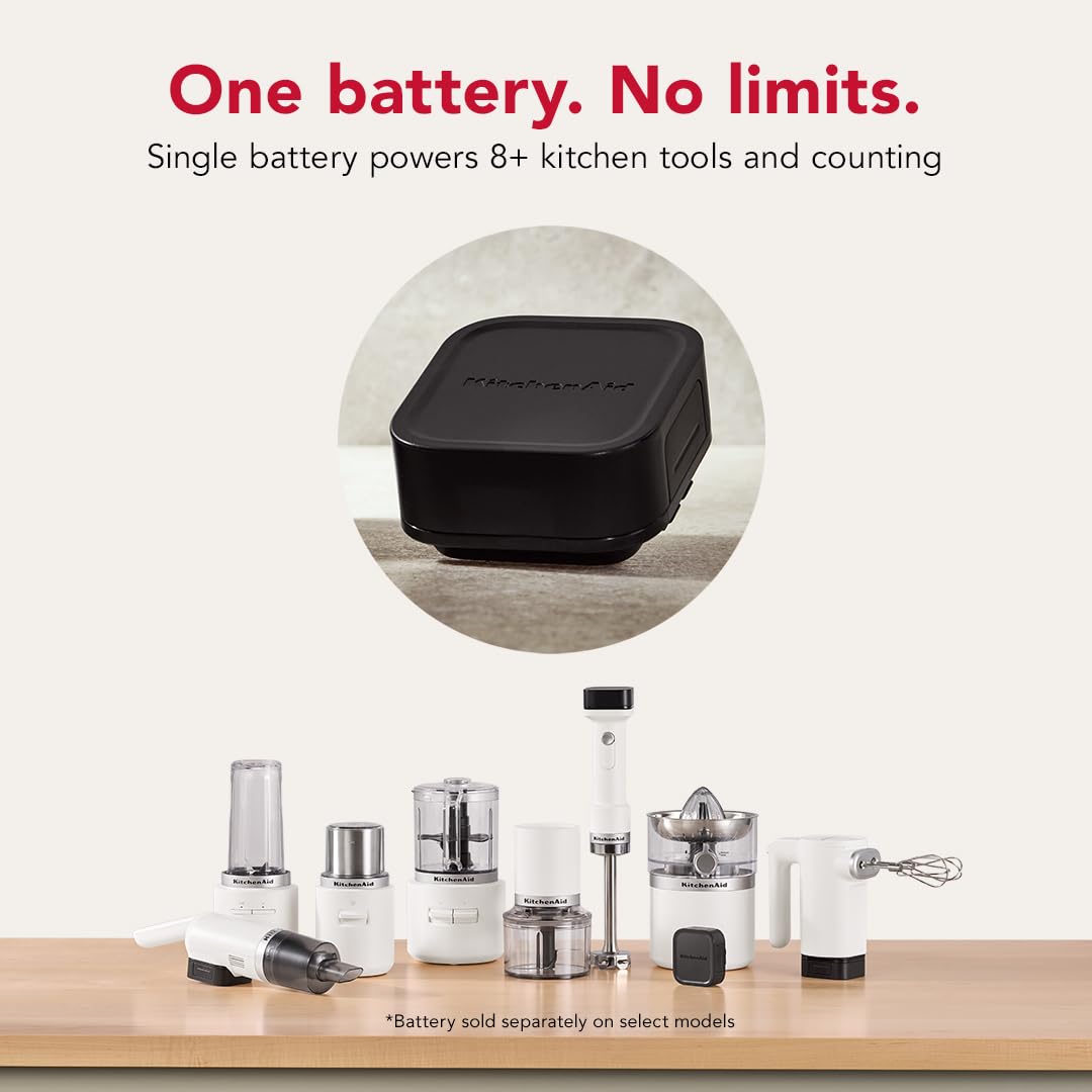 KitchenAid Go dishwasher-safe turbo beaters II for quick, clean blending.