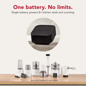 KitchenAid Go dishwasher-safe turbo beaters II for quick, clean blending.