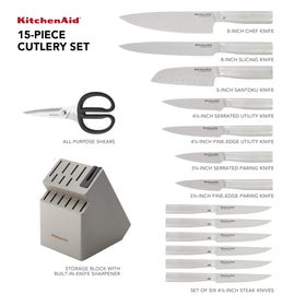 KitchenAid Gourmet 8-inch slicing knife for clean, even cuts of meats and vegetables.