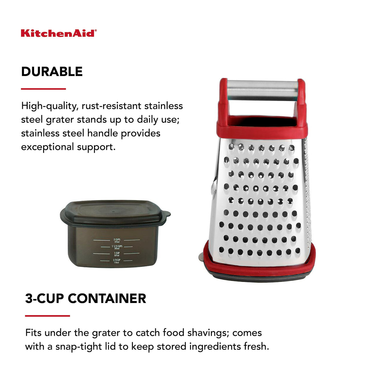 Medium-blade surface for grating vegetables and firm cheeses