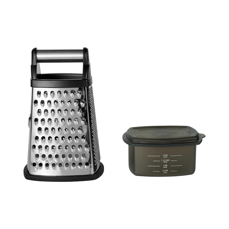 KitchenAid Gourmet box grater top handle for comfortable, controlled grating.