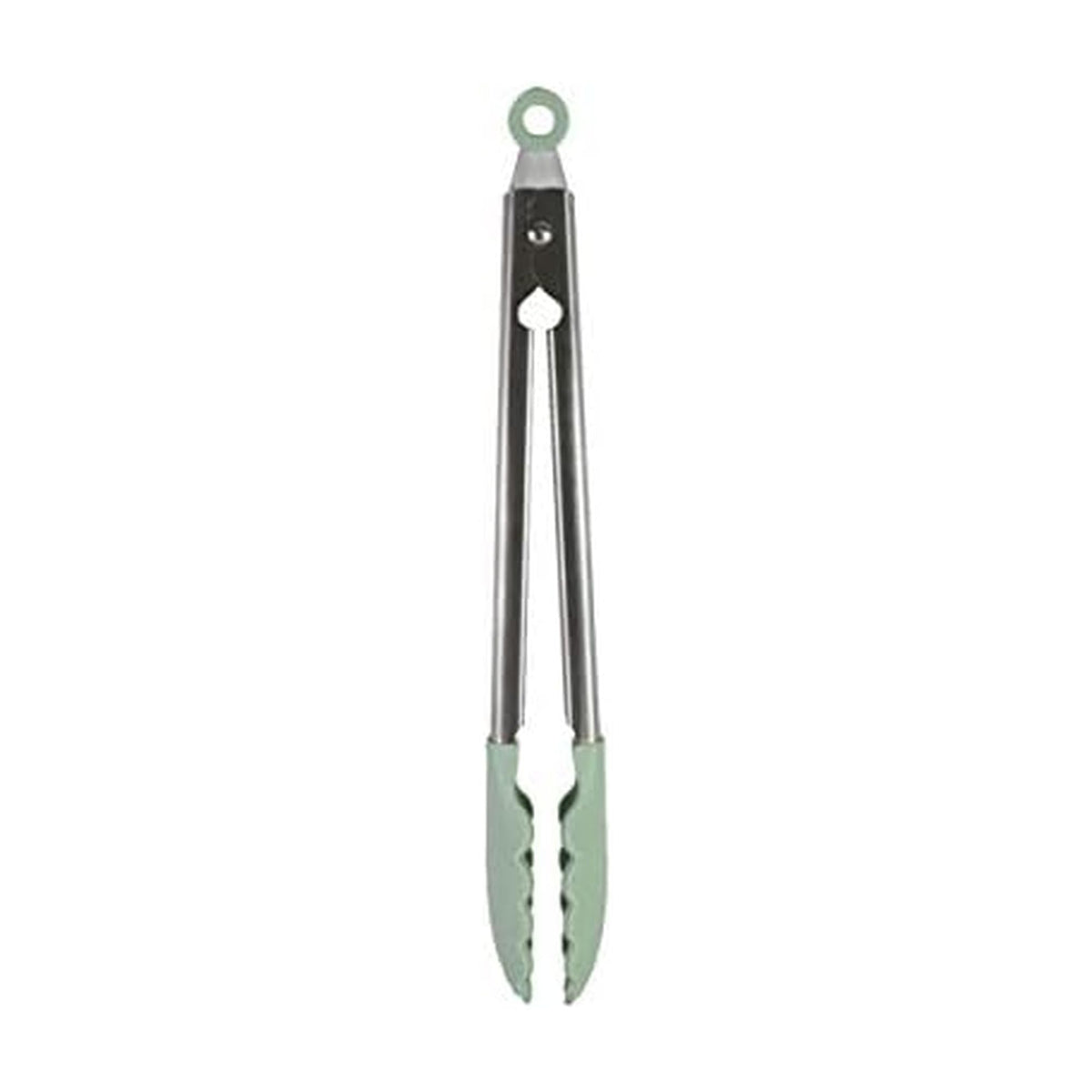 KitchenAid Gourmet silicone tipped tongs 12 inch pistachio for safe serving.