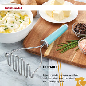 KitchenAid Gourmet wire masher dishwasher safe for easy cleanup