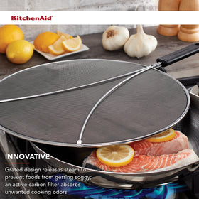 KitchenAid grill-style vent design releases steam to keep foods crisp