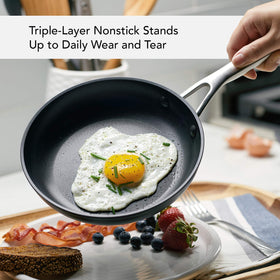 KitchenAid riveted handle with enhanced nonstick for smooth release
