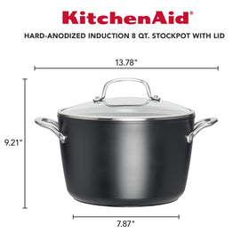 KitchenAid hard anodized base promotes even heat for consistent results.