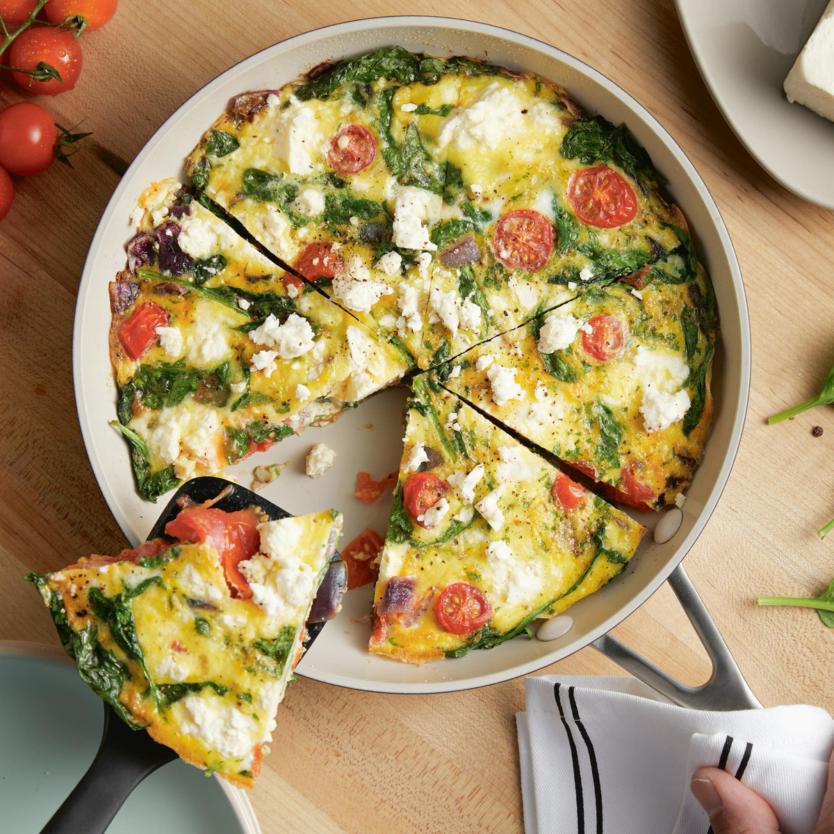 KitchenAid pan easy-clean ceramic surface simplifies cleanup after sauce dishes