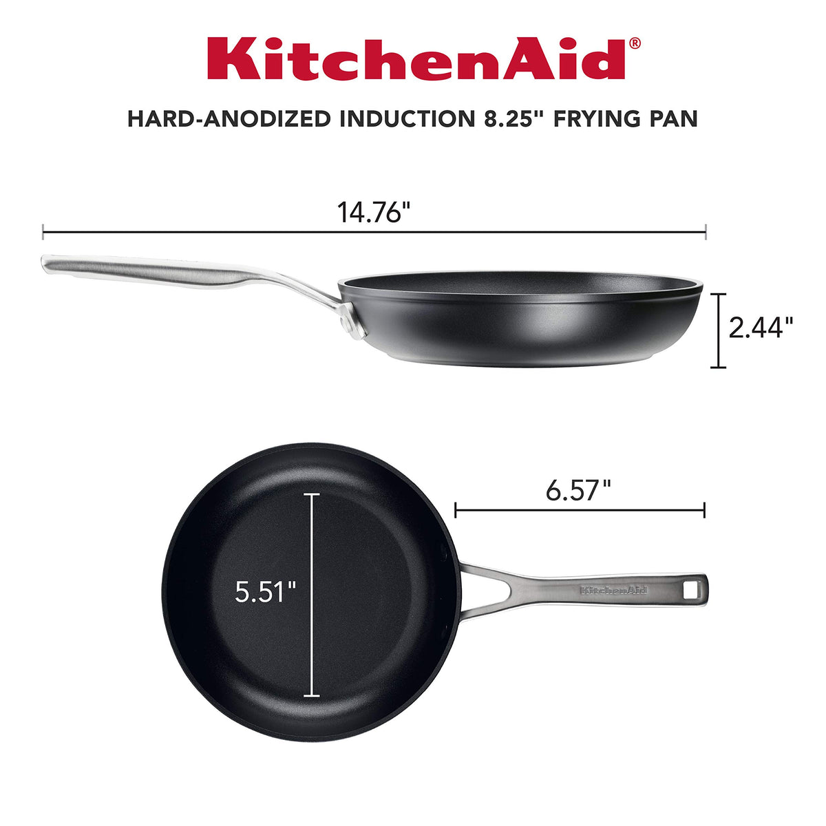 KitchenAid pan base close-up showing thick forged base for even heat