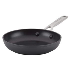 KitchenAid hard anodized induction pan, 8.25 inch, top view for even searing