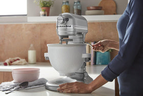 KitchenAid ice cream maker attachment cleanup is quick with warm soapy water.