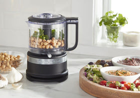 Compact design with cord wrap on KitchenAid chopper saves counter space