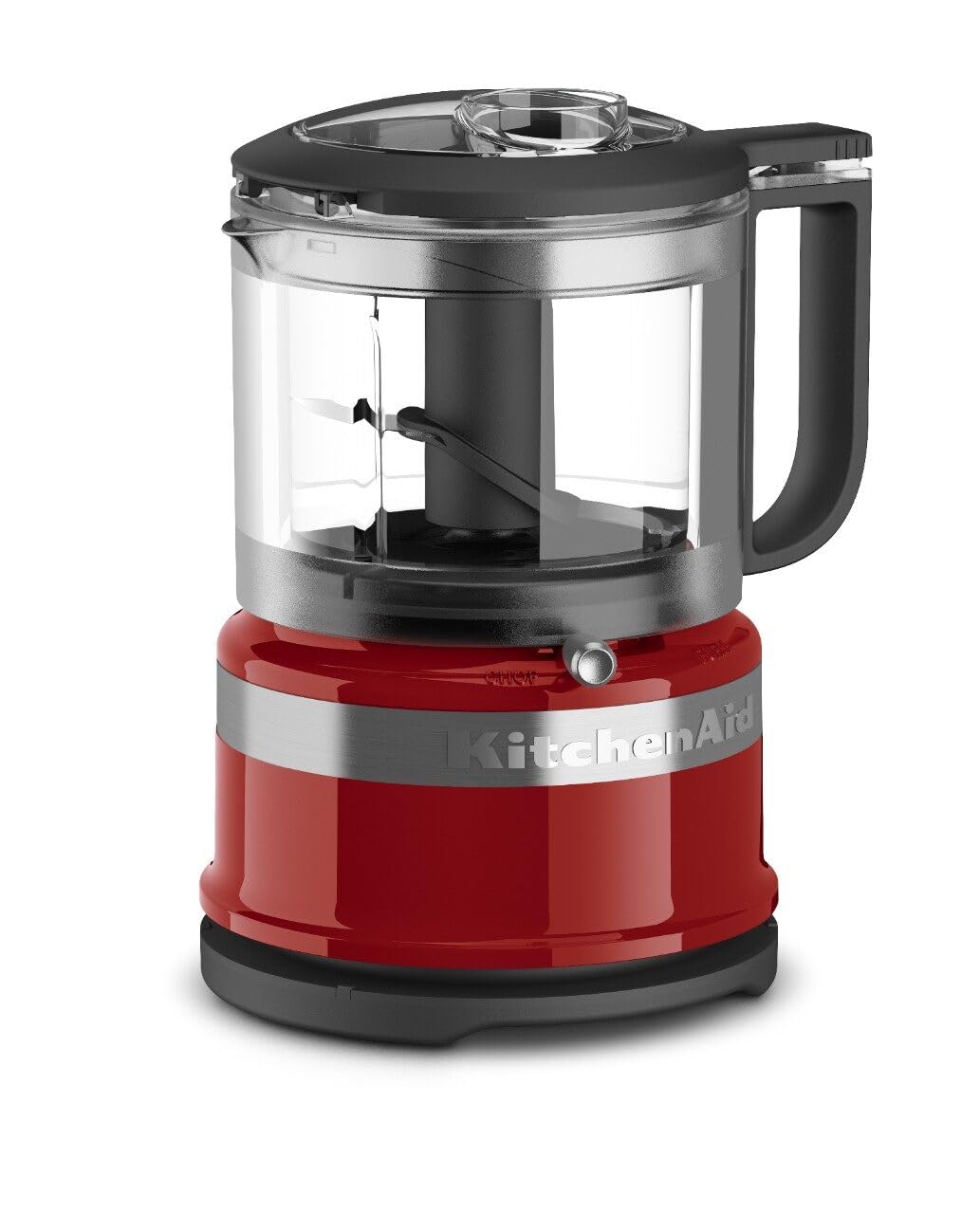 KitchenAid KFC3516ER chopper with Empire Red bowl enabling quick prep.