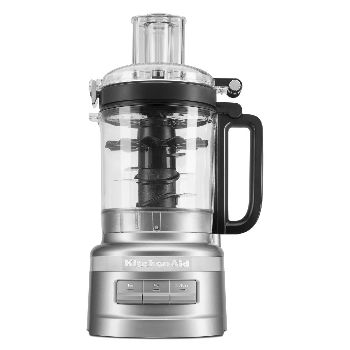 KitchenAid KFP0921 four-blade assembly handles tough ingredients quickly.