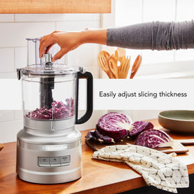 KitchenAid KFP1318 storage caddy with blades neatly stored