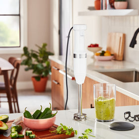 KitchenAid KHBV53 corded hand blender ready for versatile blending tasks.