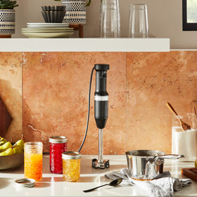 KitchenAid KHBV53 dishwasher safe blending arm for easy cleanup.