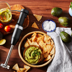 KitchenAid KHBV53 versatile tool for smoothies, soups, and sauces at home.