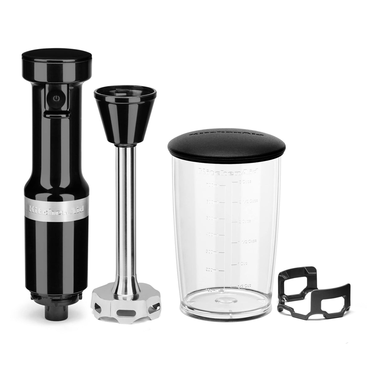 KitchenAid KHBV53 pan guard protects cookware during blending.