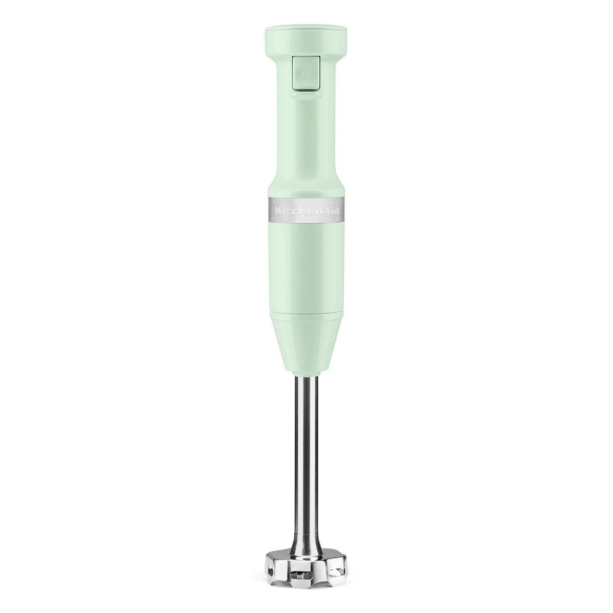 KitchenAid KHBV53 pistachio blender arm extended for smooth blends