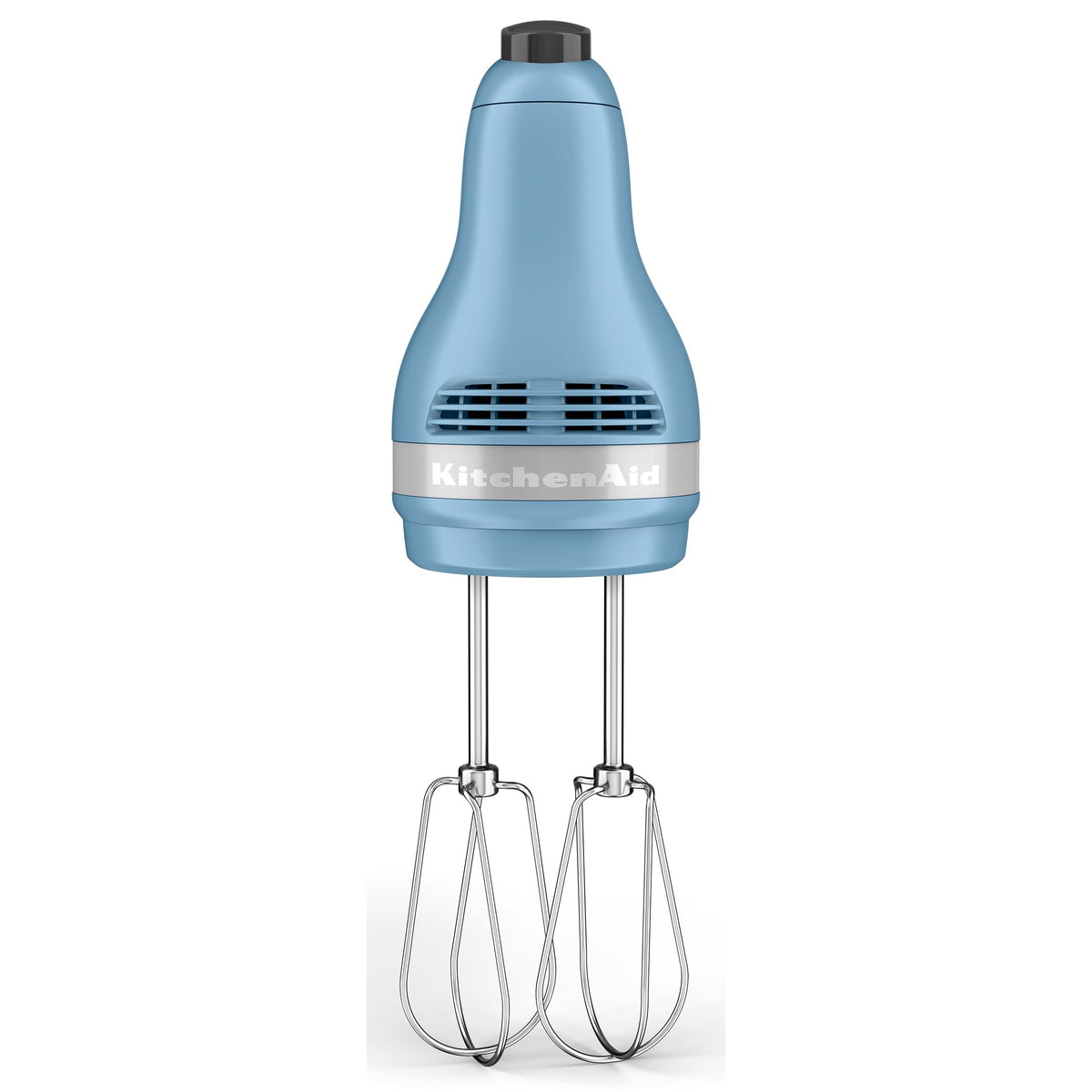 KitchenAid KHM512 close-up showing dishwasher-safe Turbo Beater accessories for easy cleanup.