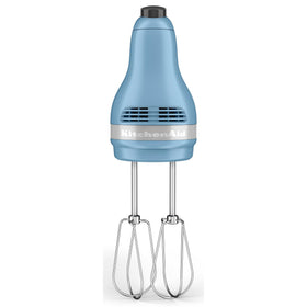 KitchenAid KHM512 close-up showing dishwasher-safe Turbo Beater accessories for easy cleanup.
