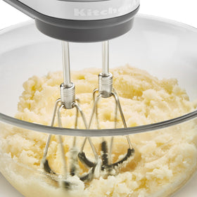 KitchenAid KHM6118 ergonomic grip handle for comfortable operation.
