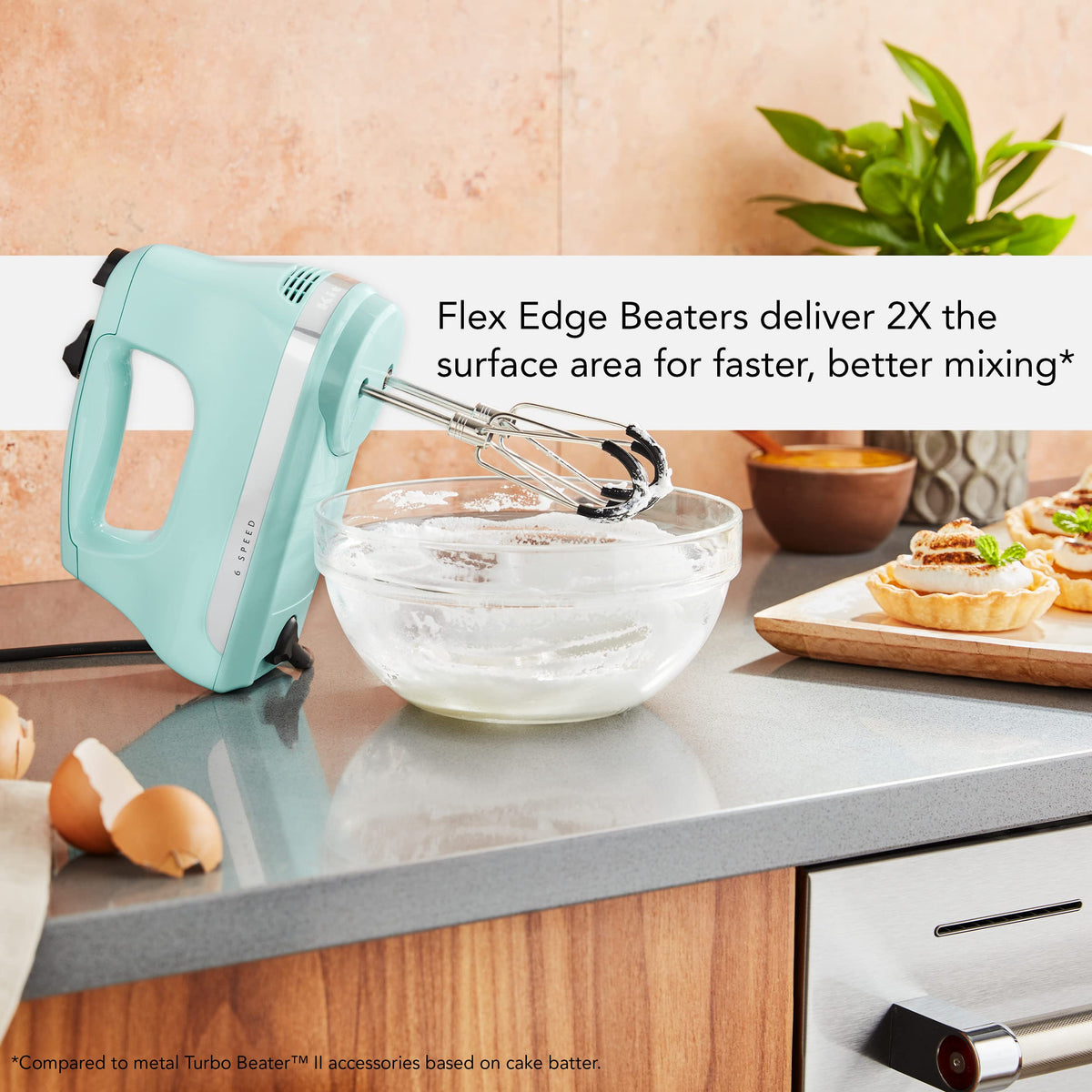 KitchenAid KHM6118 six-speed control dial for precise mixing.
