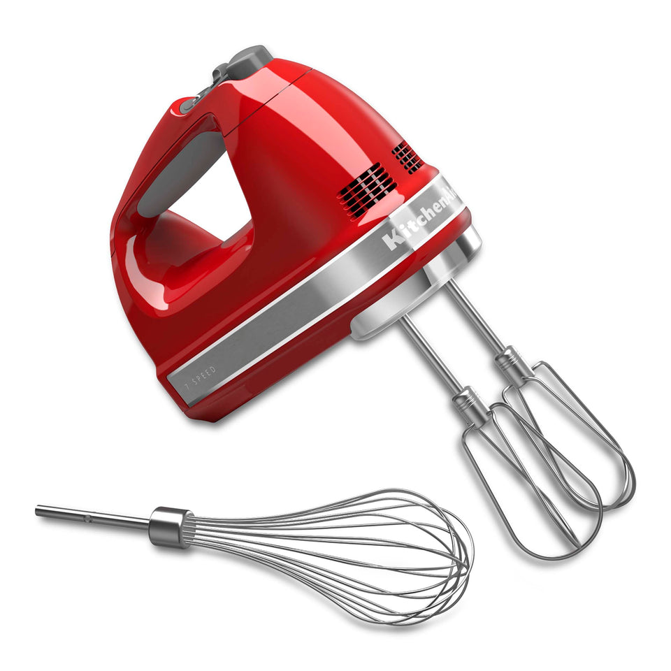 KitchenAid KHM7210 Empire Red hand mixer for quick mixing tasks