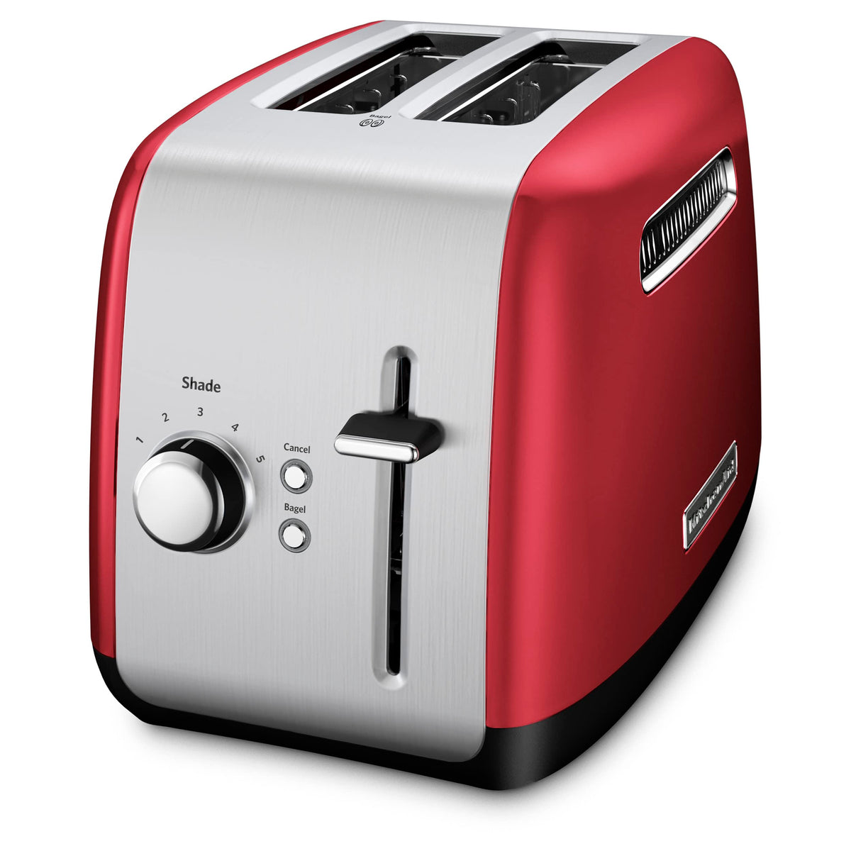KitchenAid KMT2115ER Empire Red toaster, front view, compact and stylish for everyday use.