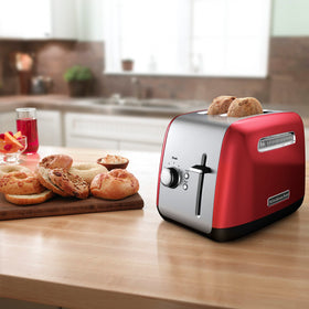 KitchenAid KMT2115ER Empire Red, high lift lever for easy access and cleanup.
